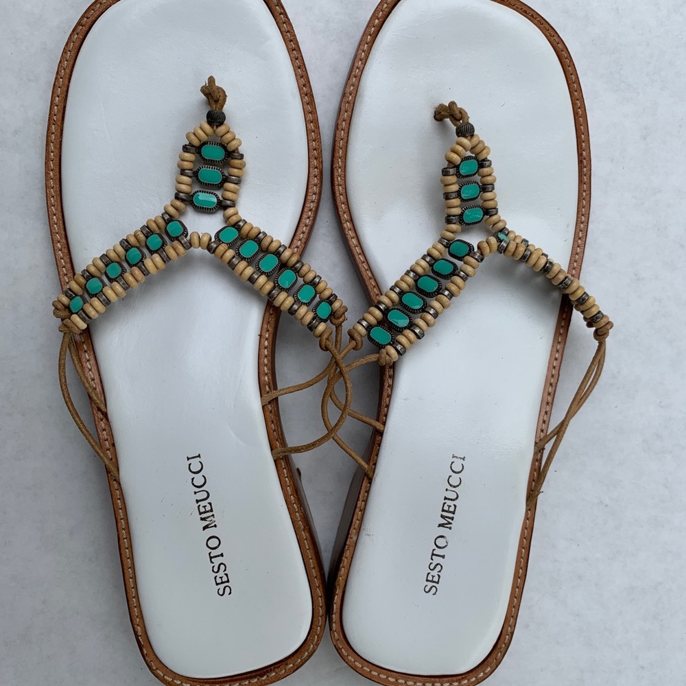 Sesto Meucci Beaded Sandal
